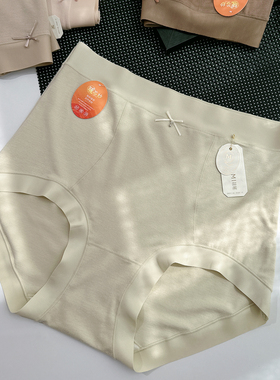 8180秋冬暖芯纱磨毛女士高腰内裤纯色大码包臀蝴蝶结桑蚕丝裆