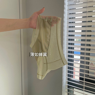 5518超薄网纱冰丝拼接中腰女士内裤 超薄蕾丝国风 中大版