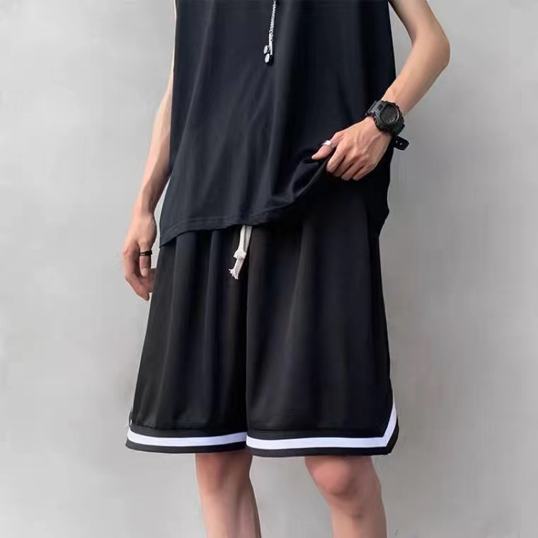 网眼篮球短裤男夏季外穿速干运动裤子潮流休闲中裤宽松跑步五分裤
