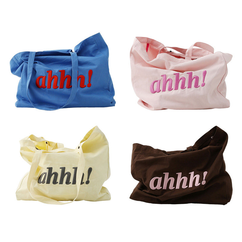Ahhh tote bag 经典大容量多色logo刺绣手提托特包,箱包皮具/热销女包/男包,托特包,淘宝优惠券,粉丝福利购,淘宝优惠卷