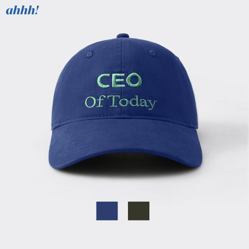 Ahhh 复古美式做旧百搭刺绣趣味CEO OF TODAY显脸小棒球鸭舌帽