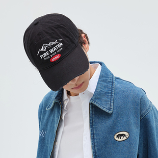 经典 jokul 黑色洗水棒球帽破坏雪山刺绣鸭舌帽 Black Ahhh