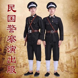 民国伪军搞笑伴郎衣服北洋军阀军官警察二狗子汉奸衣服话剧演出服
