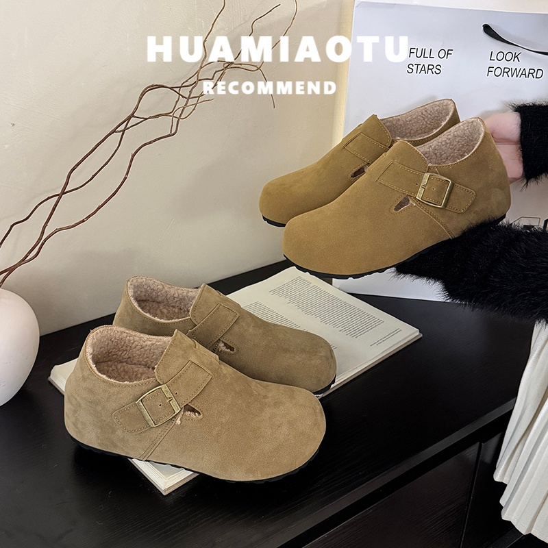 勃肯单鞋女加绒2025新款爆款秋冬