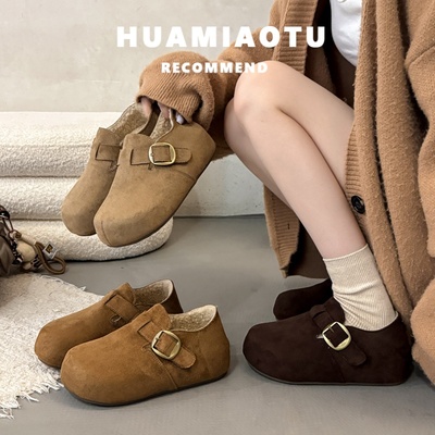 勃肯单鞋女加绒2025新款爆款秋冬