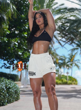 2024  Gymshark字母透气男女健身休闲情侣运动短裤LIFTING CLUB