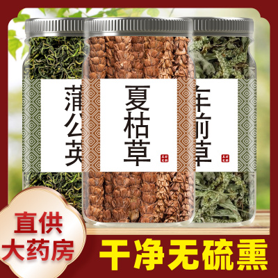 蒲公英夏枯草车前草中药材正品官方旗舰店散结的茶新鲜干货泡水喝