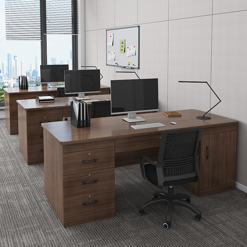 速发双人位员公桌员工位简约办公室职办桌椅组合四人脑易电简桌子