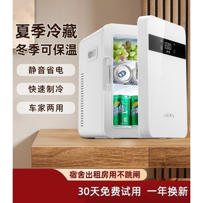 速发迷你车冰箱小型学生宿舍单人租房用冷藏冷小冻载冰箱车家两用