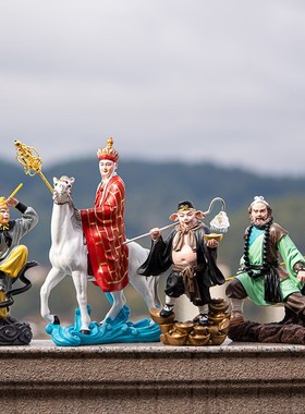 速发西游记师徒四人中件猪八厅唐僧沙僧摆式家居人物客戒摆设