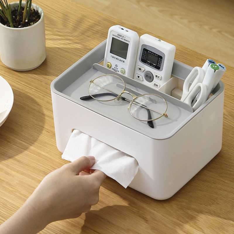 速发纸公桌巾盒客厅收纳盒多功能置物抽纸盒家用办面室纸抽盒