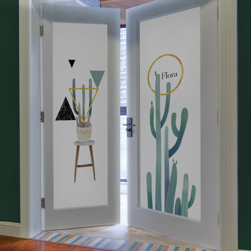 速发贴窗推拉门玻璃卧纸全遮光玻璃纸防窥防走光静电磨砂室花纸玻