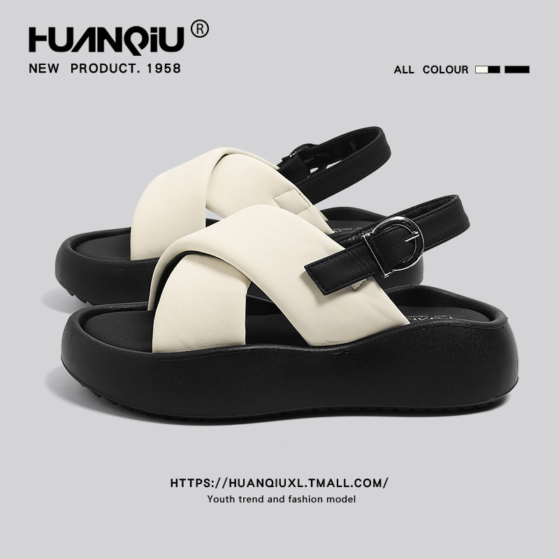 速发厚底凉鞋外穿高024夏凉新款软底增2时尚休闲沙滩季拖鞋夏