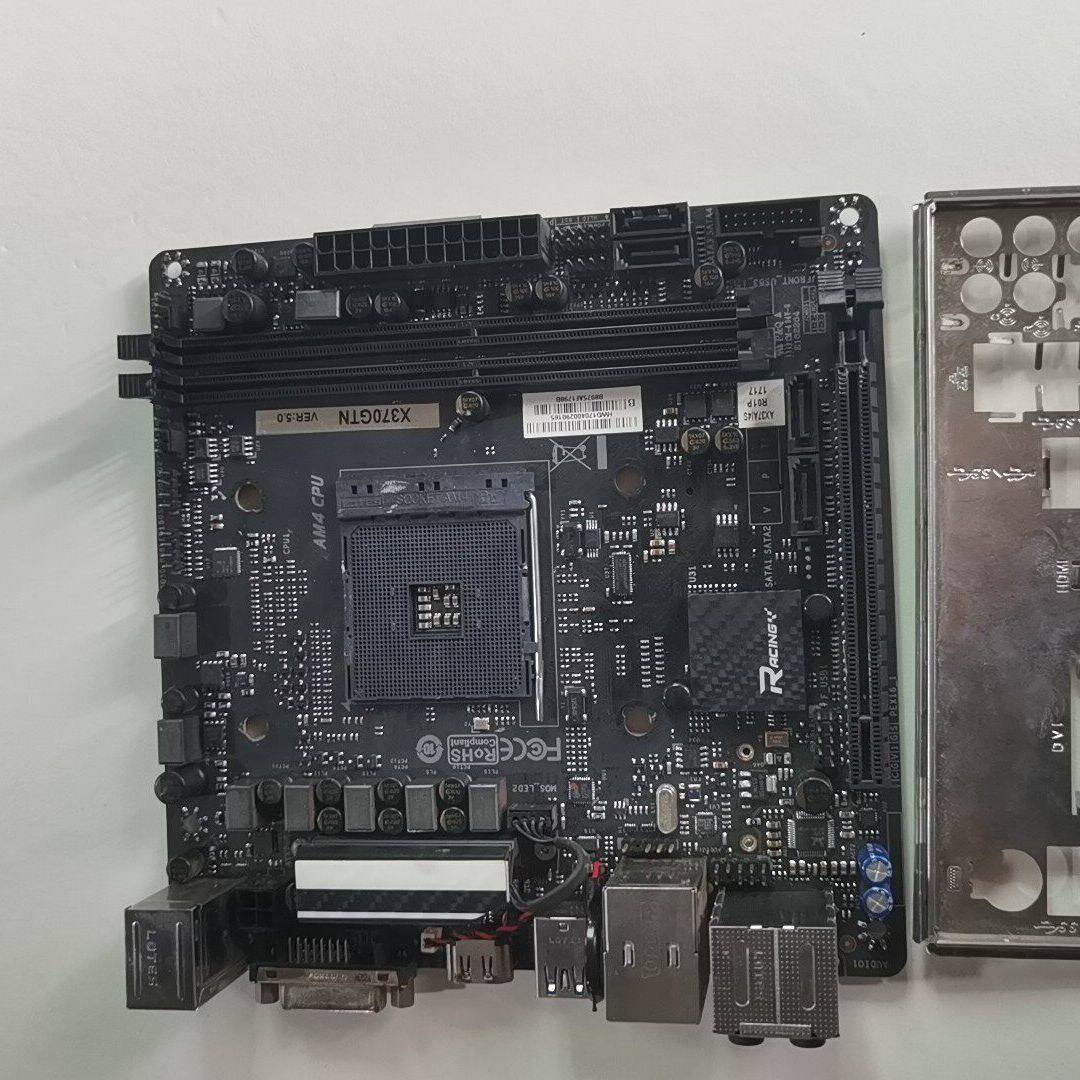 映泰X370GTN ITX主板 17*17带挡板。支持A