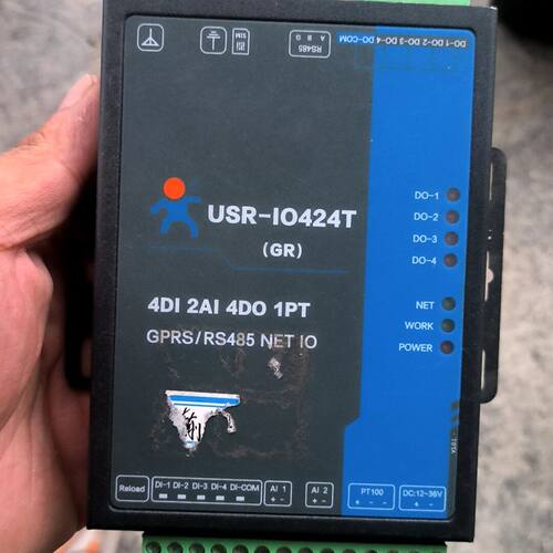 有人USR-IO424T-GRT网络IO控制器 4路继电器输