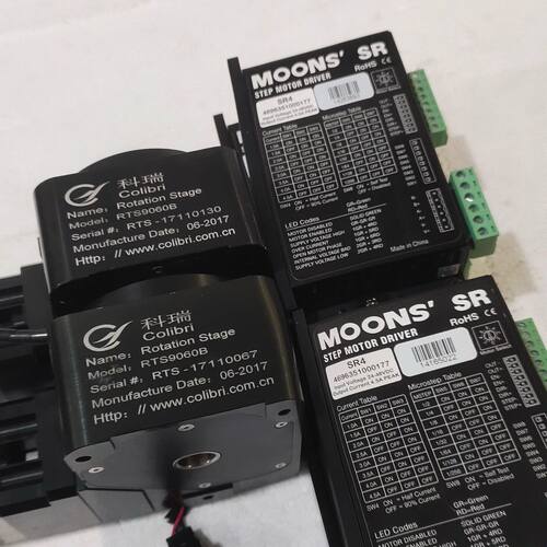 科瑞RTS9060电动旋转台 精密分度盘 驱动器鸣志SR4。