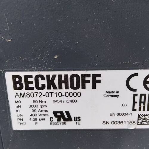 BECKHOFF倍福伺服电机AM8072-0T10-0000