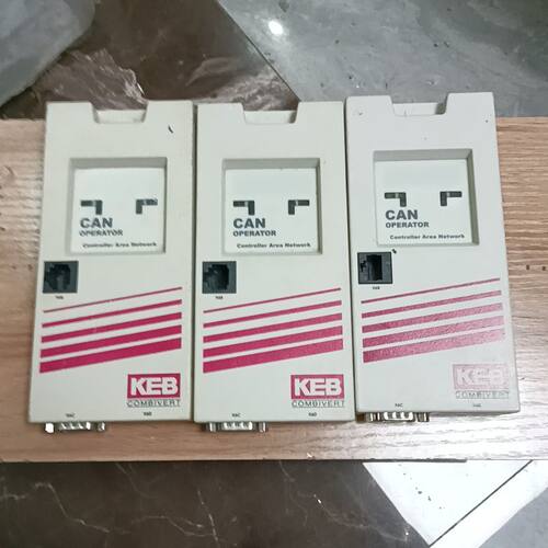出KEB变频器通讯面板 灰白色 型号GF500-Can。成色
