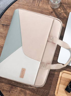 手提电脑包适用于苹果华为macbook13寸14寸15.6寸拼色笔记本女包
