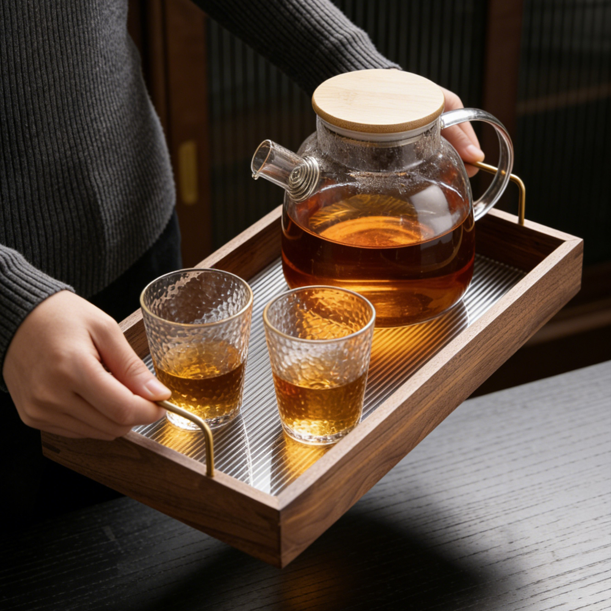 杯架高级感实木托盘胡桃木茶盘水杯置物架木质客厅茶几零食摆放盘,家庭/个人清洁工具,杯架,淘宝优惠券,粉丝福利购,淘宝优惠卷