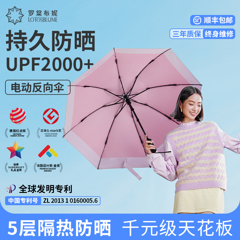 【电动反向不湿车】自动伞一键全收抗风雨太阳伞防晒防紫外线花伞