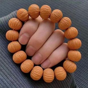 真品野生猴头大凤羽手串原籽无修原皮核桃男款盘玩文玩手串包浆