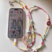 小红书同款 彩虹编织耳机线材料包手工diy材料包摆件挂件送朋友礼