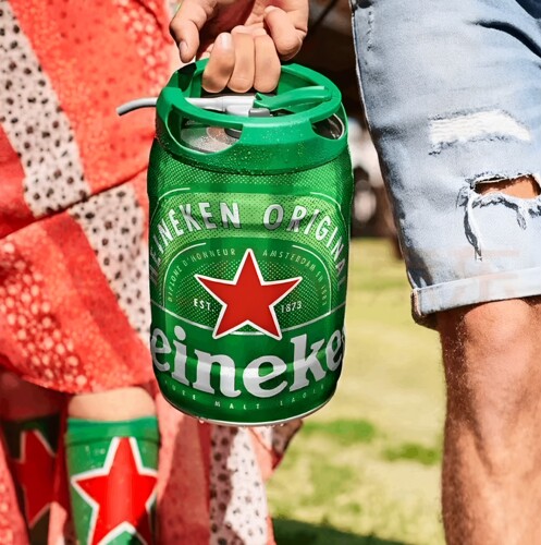 喜力（Heineken）荷兰原装进口铁金刚大桶5L啤酒*1罐夏季聚会饮酒