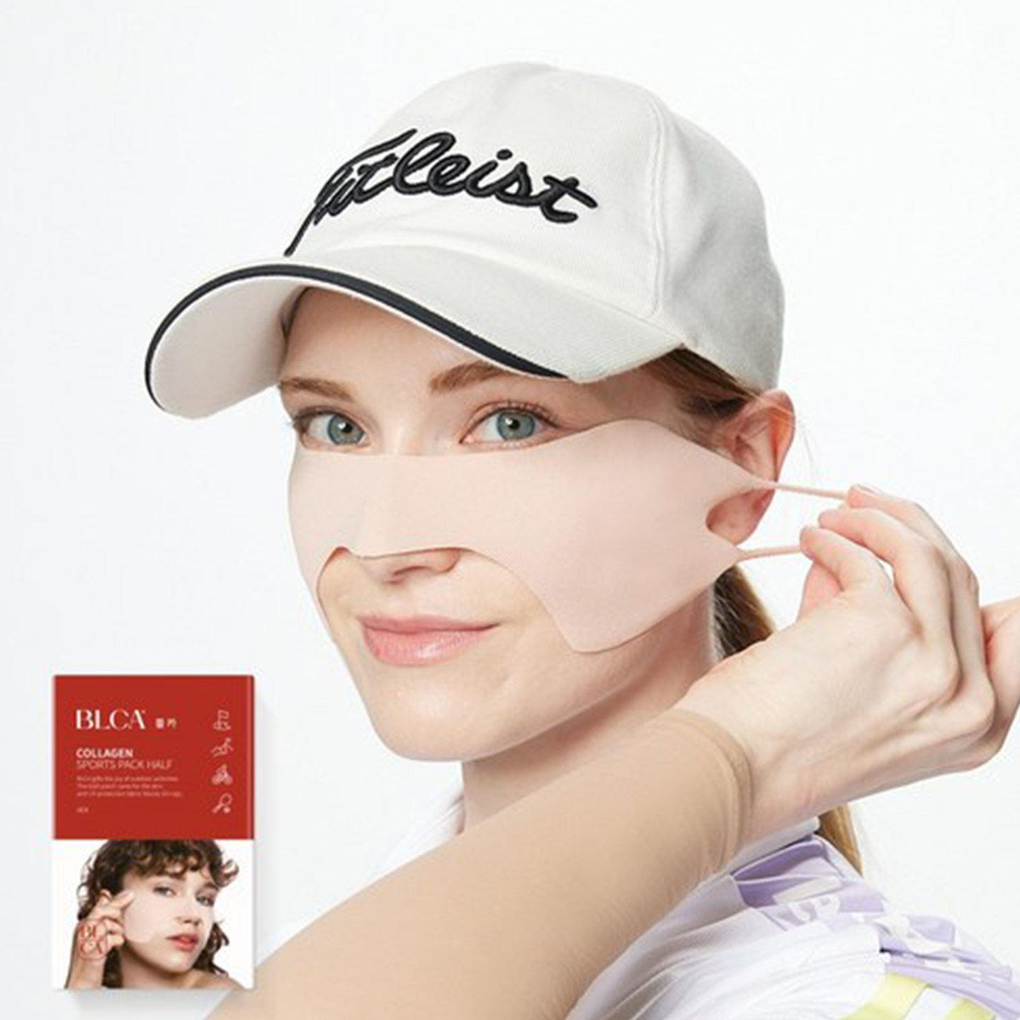 BLCA韩国高尔夫面膜户外运动防晒面罩补水保湿脸贴片夏季新款golf