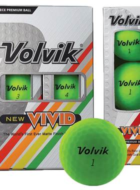 Volvik 官方NEW VIVID HARF DOZEN 彩色哑光团购定制礼盒高尔夫球