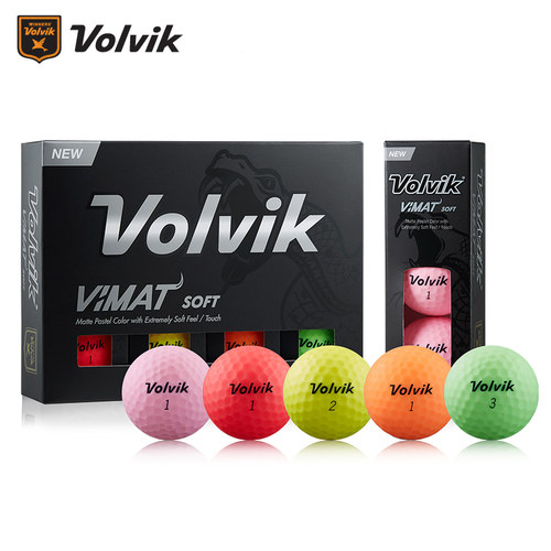 VOLVIK高尔夫彩球两层哑光12粒