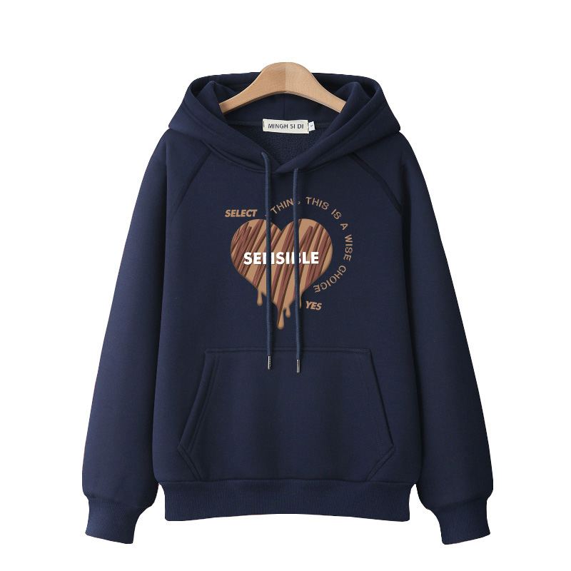 秋冬加绒连帽宽松卫衣2025新款卡通学生休闲保暖上衣加厚百搭卫衣