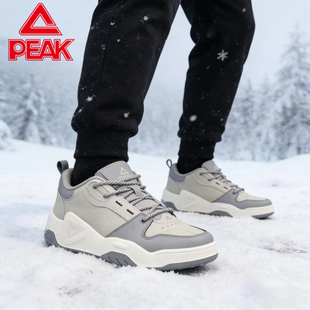 匹克态极板鞋男新年鞋子冬季新款男鞋官方正品皮面厚底休闲运动鞋