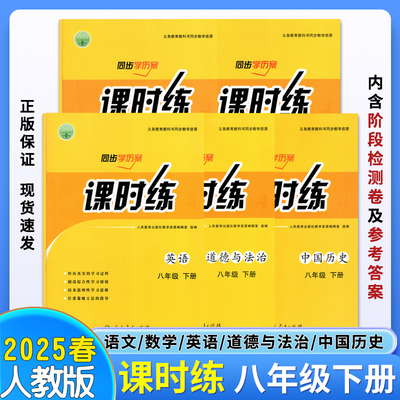 2025春初中八年级下册课时练人教版语文数学英语中国历史道德与法治课时练八年级下册人教版