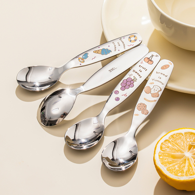 医用级316不锈钢儿童吃饭调羹