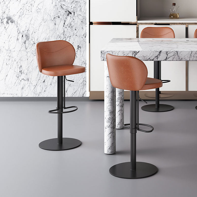 升降吧台椅旋转高脚凳设计师款家用轻奢现代简约欧式美式极简7110