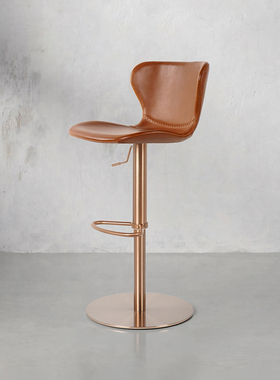 吧台椅不锈钢简约轻奢升降高脚酒吧椅吧台凳子家用岛台高椅子7621