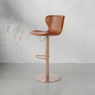 吧台椅不锈钢简约轻奢升降高脚酒吧椅吧台凳子家用岛台高椅子7621