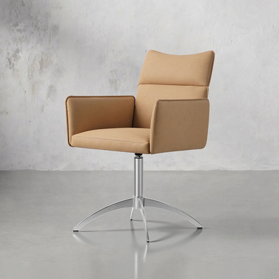 简约轻奢旋转扶手办公椅