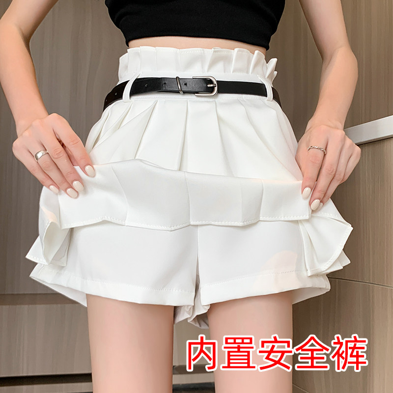 女春夏防走光包臀A字裙白色高腰百褶半身裙显瘦小个子蛋糕裙裤,女装/女士精品,半身裙,淘宝优惠券,粉丝福利购,淘宝优惠卷