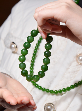 猫叔旗舰店手串圆珠和田玉碧玉
