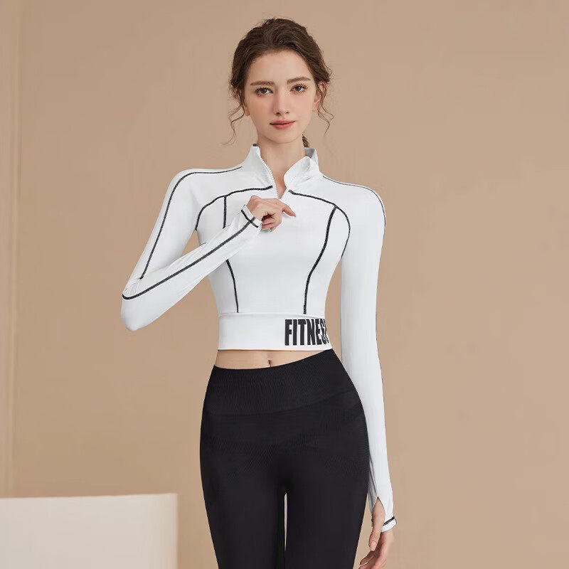 瑜伽服女2023秋冬新款紧身健身服长袖跑步专业运动上衣套装