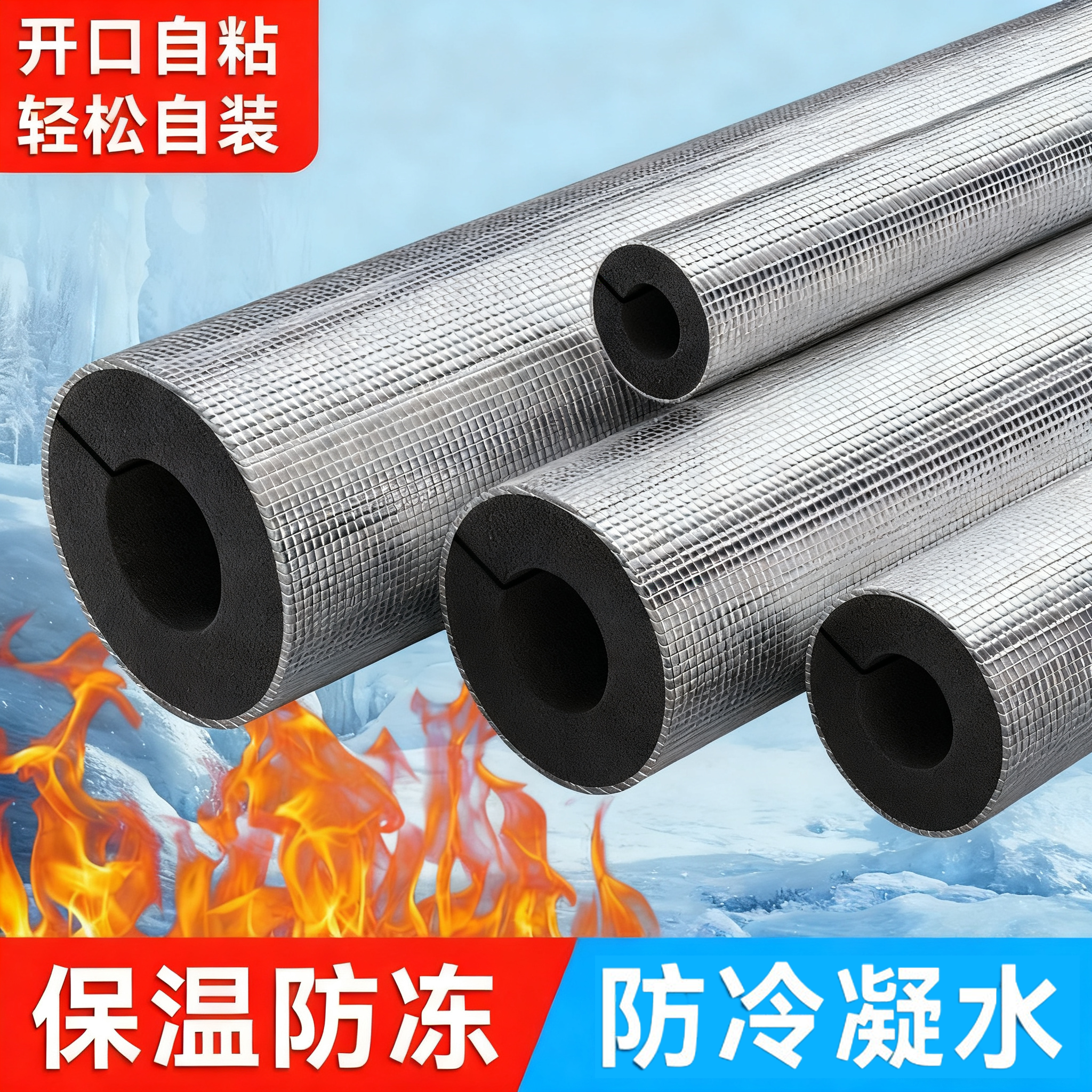 水管保温棉自粘式铝箔