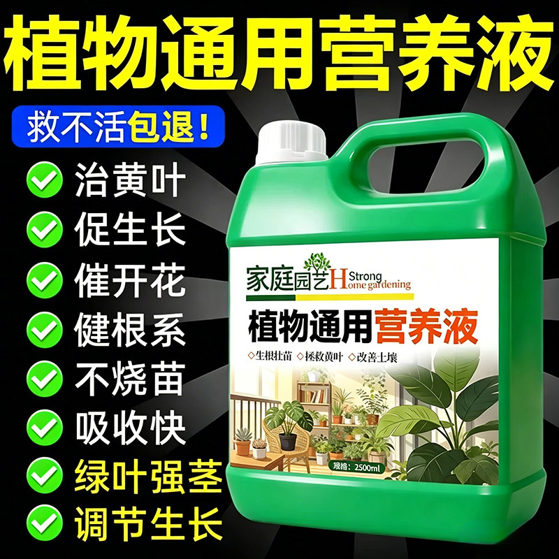 植物营养液通用型室内盆栽绿植养花卉草绿萝水培发财树生根肥料