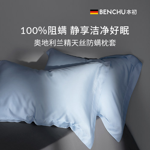 本初德国天丝枕套一对清凉单个