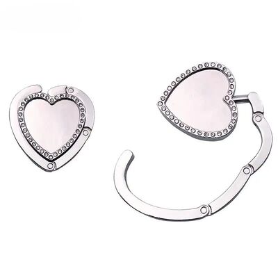 1pc Heart Shape Crystal Portable Folding Bag Handbag Tote Ta