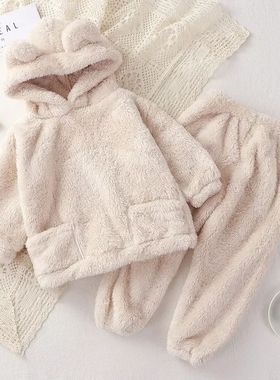 Baby Boy Girl Clothing Sets Autumn Fleece Sweatshirt + Trous