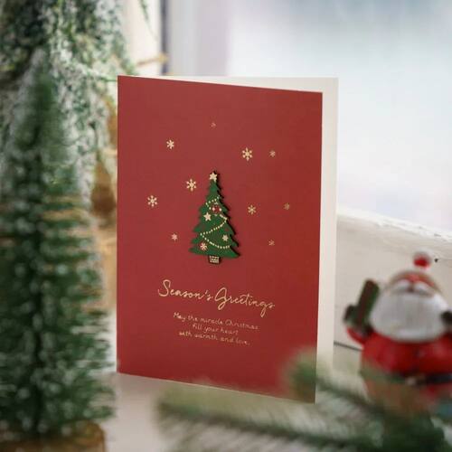 2025 Merry Christmas Greeting Cards Set with Envelopes New Y