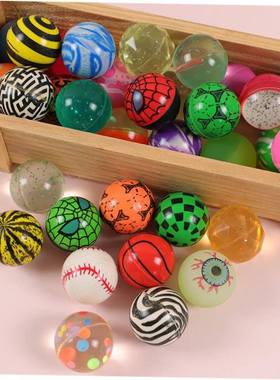 10Pcs 29mm Assorted High Bounce Rubber Ball Small Bouncy Bal