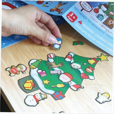 Children's cartoon Christmas DIY sticker emoticons